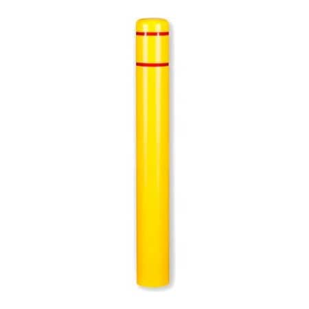 Post Guard Post Guard  Bollard Cover, 7"Dia. X 72"H, Yellow W/Red Tape CL1386N